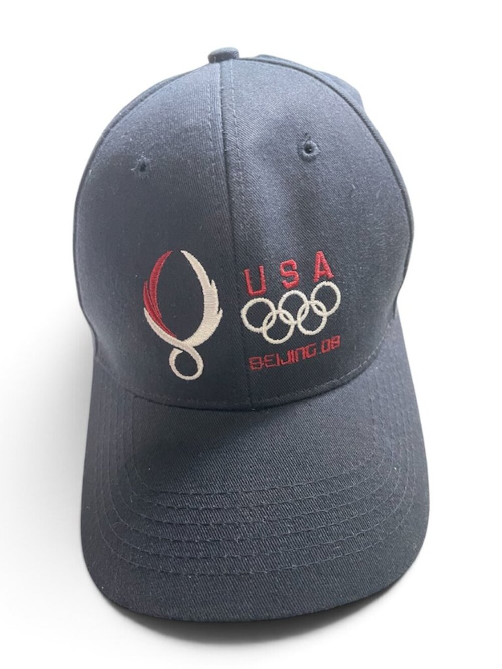 Olympic Beijing 2008 Blue Cap Hat One Size.  100% cotton  Rare collectible